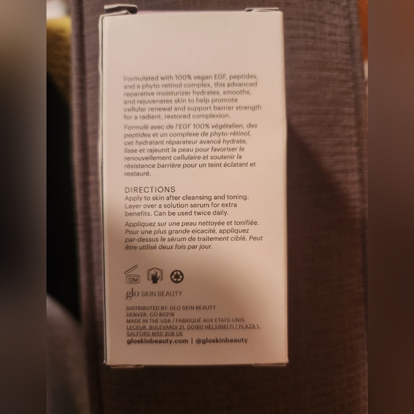 GLOW Skin Beauty Bio-Renew EGF Cream 1.7 fl. oz. NEW IN BOX - Picture 5 of 5